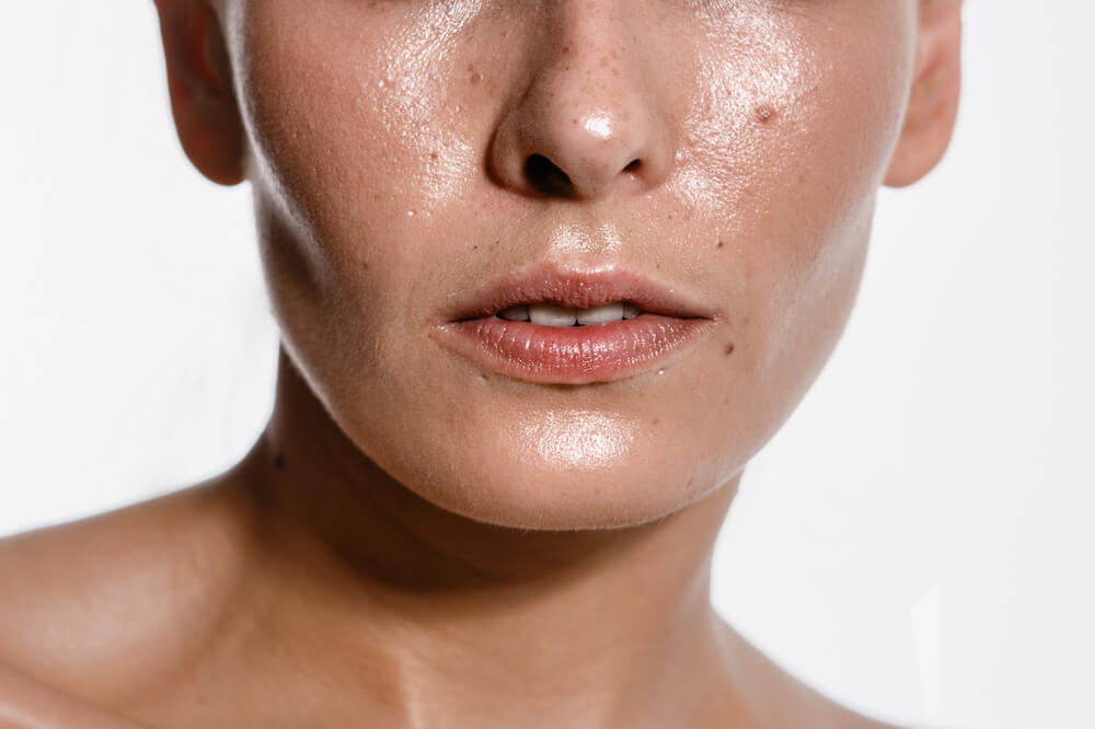 beauty products and a image of oil skin